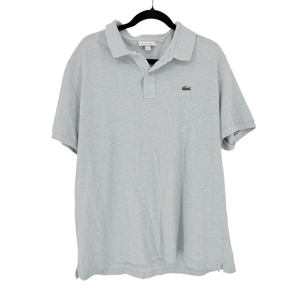 Lacoste Mens Slim Fit Polo Shirt Light Blue Cotton 3XL Big Tall Golf Resort
